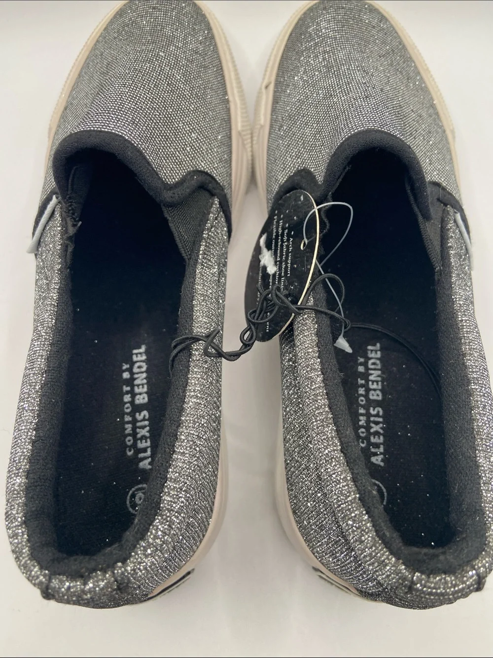 Alexis Be deal Slip On Platform Glitter Sneakers Size 6 New Metallic